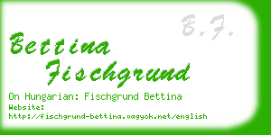 bettina fischgrund business card